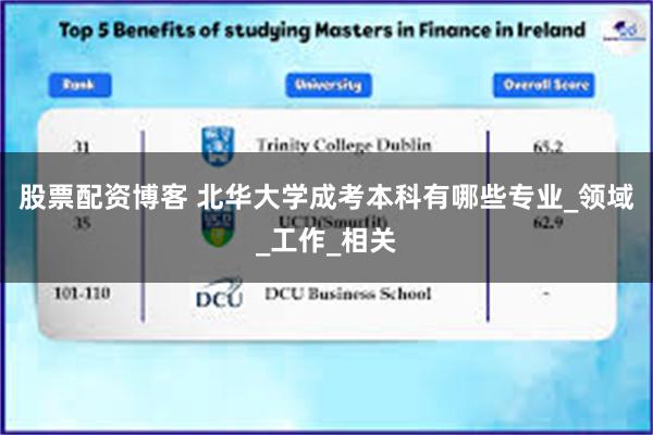 股票配资博客 北华大学成考本科有哪些专业_领域_工作_相关
