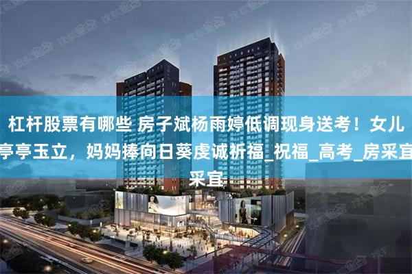 杠杆股票有哪些 房子斌杨雨婷低调现身送考！女儿亭亭玉立，妈妈捧向日葵虔诚祈福_祝福_高考_房采宜